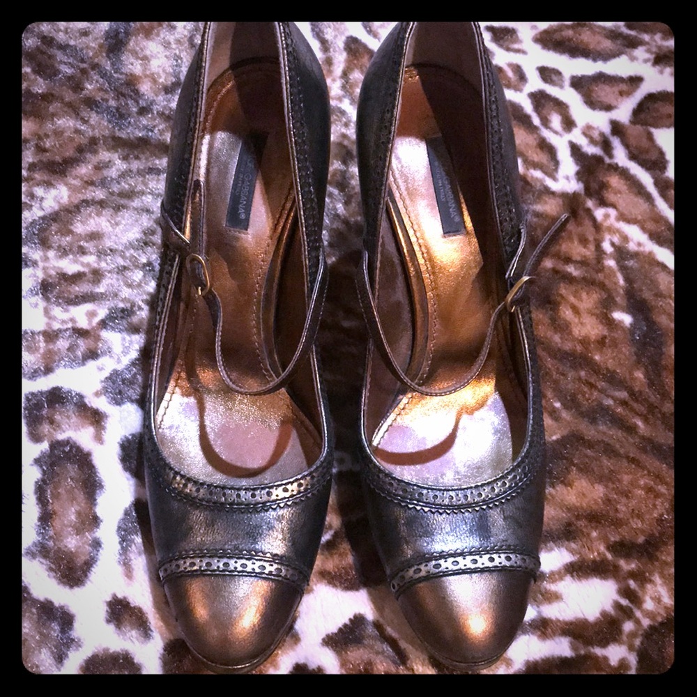 Dolce and Gabbana Bronze Maryjanes